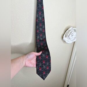 Vintage Marvel 2002 Spider-Man Black, White, Red & Blue Tie Size O/S